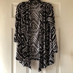 Black and White Patterned Cardigan